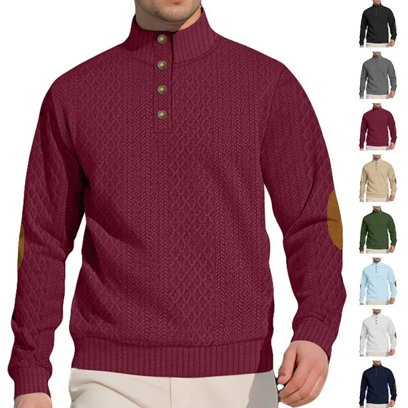 Men's Long Sleeve Shirt with Buckle Stand Collar Embroidered Casual Sports Sweatshirt Cleanfit Waist Cinching PU Material
Men's Long Sleeve Shirt with Buckle Stand Collar Embroidered Casual Sports Sweatshirt Cleanfit Waist Cinching PU Material