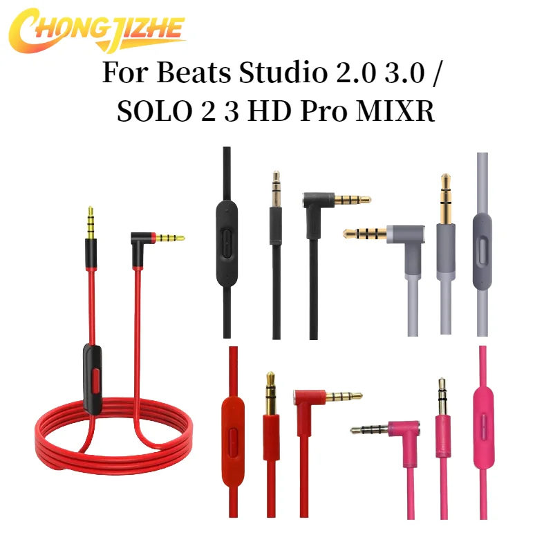 CHONGJIZHE Original Audio Cable For Beats Studio3 Studio 3 and Solo2 Solo3 Headphones Replacement Audio Cable 3.5mm
CHONGJIZHE Original Audio Cable For Beats Studio3 Studio 3 and Solo2 Solo3 Headphones Replacement Audio Cable 3.5mm