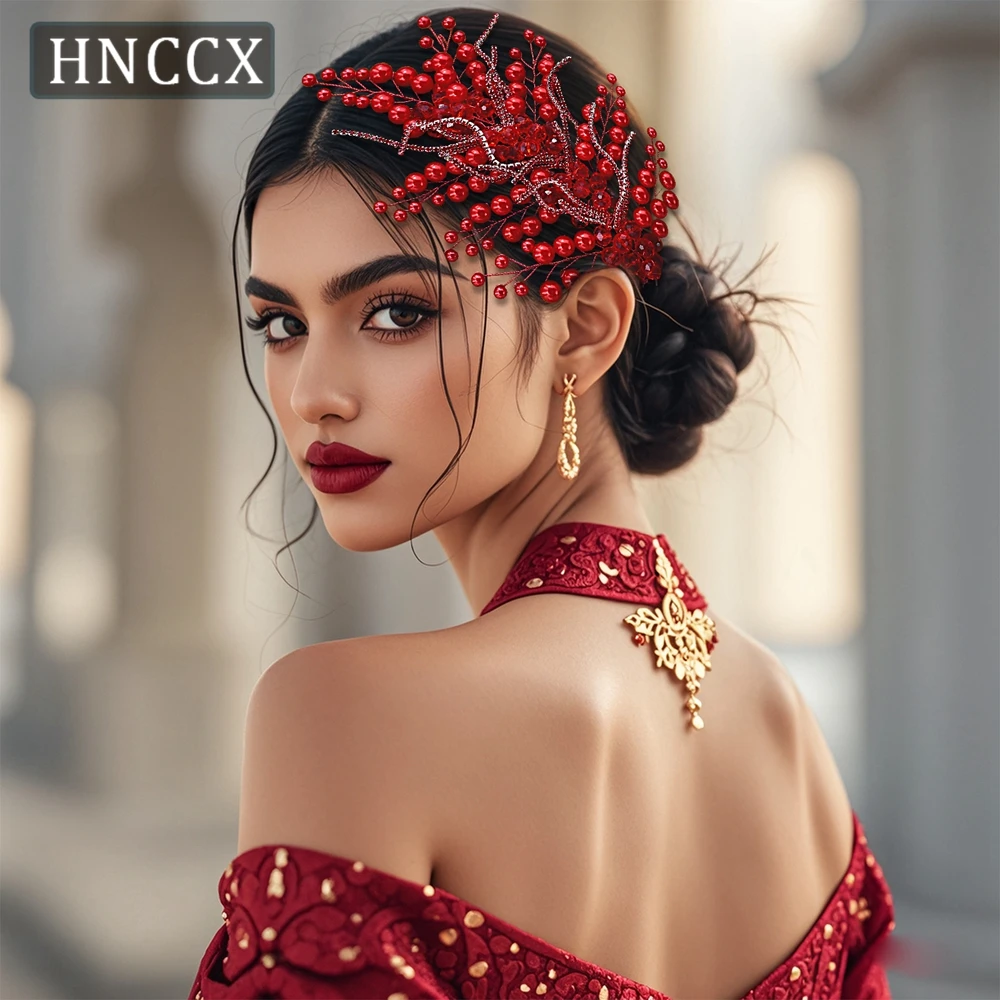 HNCCX Luxury Pearl Rhinestone Wedding Headband Vintage Bridal Red Color Headdress Accessories Handmade Party Headpiece CP739
HNCCX Luxury Pearl Rhinestone Wedding Headband Vintage Bridal Red Color Headdress Accessories Handmade Party Headpiece CP739