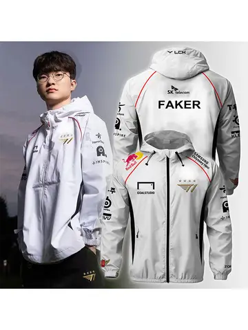 2025 New T1 RED BULL Esports Team Uniform Jacket League Of Legends World Finals Jersey Jacket LOL Games Faker Fan Support Men Cl