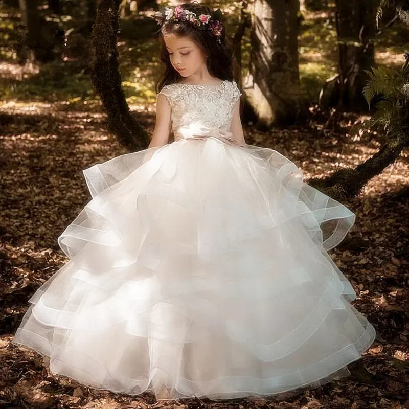 Elegant Flower Girl Dresses Champagne Lace Sleeveless Baptism Kids Pageant for Weddings First Communion Ball Gown Customized
Elegant Flower Girl Dresses Champagne Lace Sleeveless Baptism Kids Pageant for Weddings First Communion Ball Gown Customized