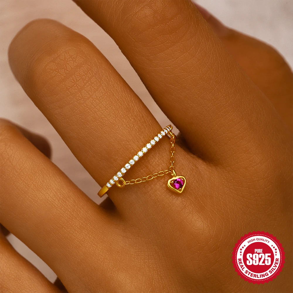 ROXI 925 Sterling Silver INS Trend Purple Heart Zircon Tassel Ring For Women Engagement Wedding Party Fine Jewelry Gifts
ROXI 925 Sterling Silver INS Trend Purple Heart Zircon Tassel Ring For Women Engagement Wedding Party Fine Jewelry Gifts