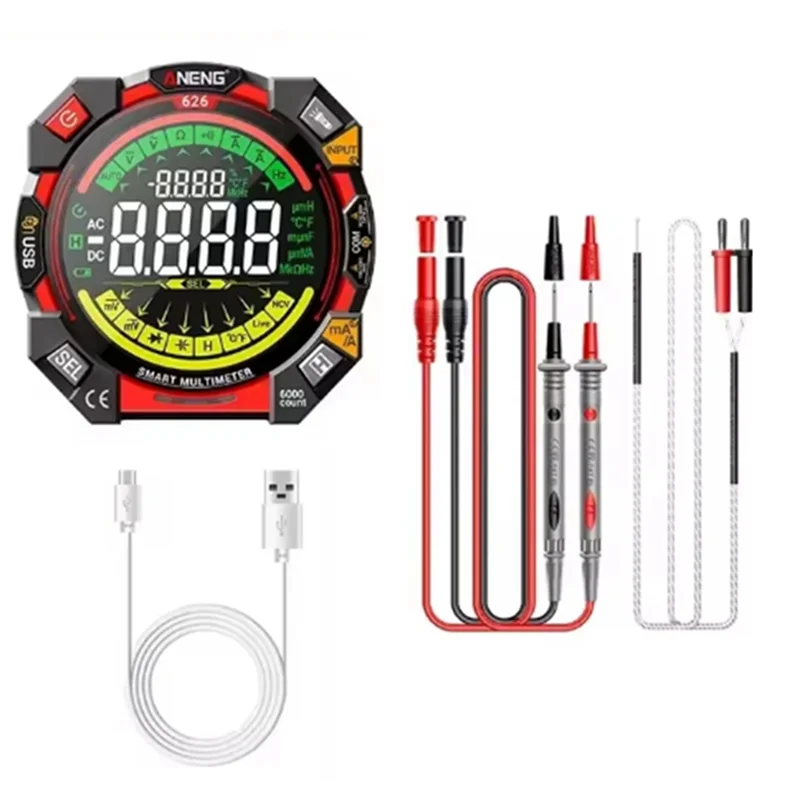 2025 Trend 626 Multitester Rechargeable USB Detector Tools 6000 Counts Multimeter 600V Voltage Test Portable Ohmmer Curren
2025 Trend 626 Multitester Rechargeable USB Detector Tools 6000 Counts Multimeter 600V Voltage Test Portable Ohmmer Curren