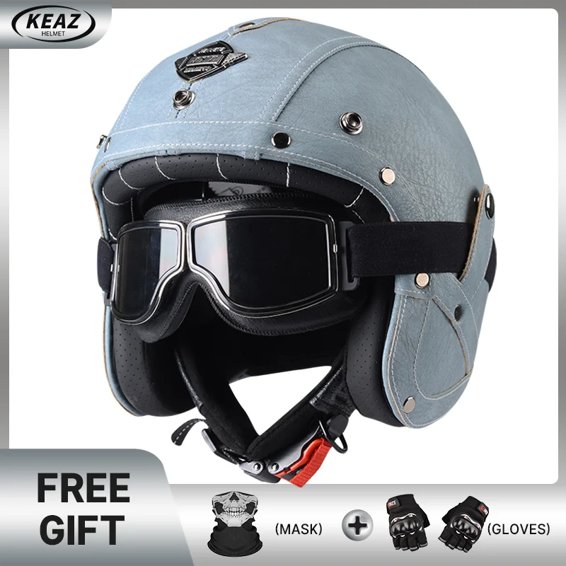 Classic PU Leather Design Open Face Retro Style Open Face Helmet for Men Women Durable Comfortable Fit Jet Helmet
Classic PU Leather Design Open Face Retro Style Open Face Helmet for Men Women Durable Comfortable Fit Jet Helmet