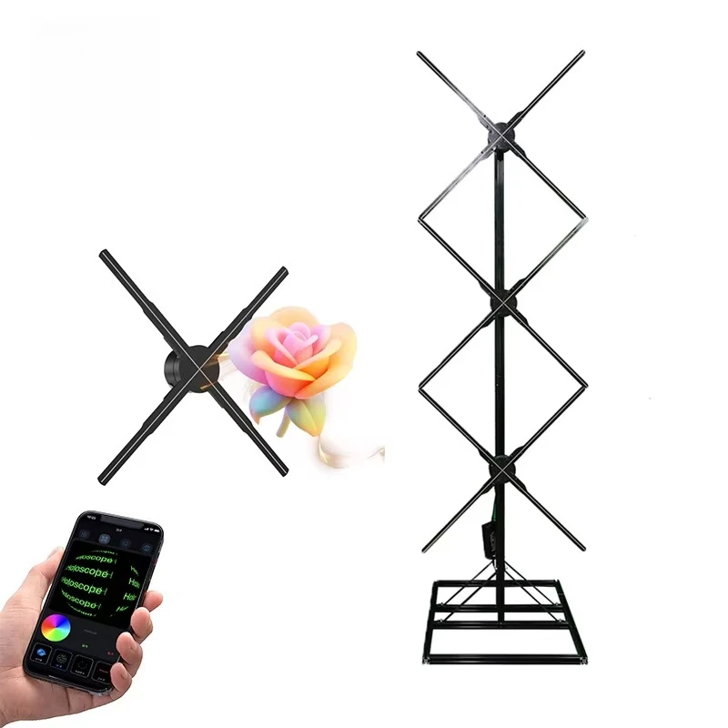 Factory Naked Eye Stereo 3D Holographic LED Fan 3D Hologram 65cm 75cm 100cm Full Size Hologram Projector Advertising Display Fan
Factory Naked Eye Stereo 3D Holographic LED Fan 3D Hologram 65cm 75cm 100cm Full Size Hologram Projector Advertising Display Fan