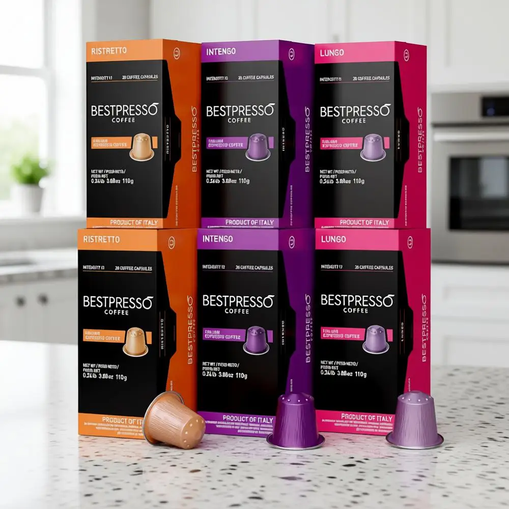 120 капсул, сертифицированный оригинальный набор разнообразных капсул, совместимый с набором Intense Variety Pack
120 капсул, сертифицированный оригинальный набор разнообразных капсул, совместимый с набором Intense Variety Pack