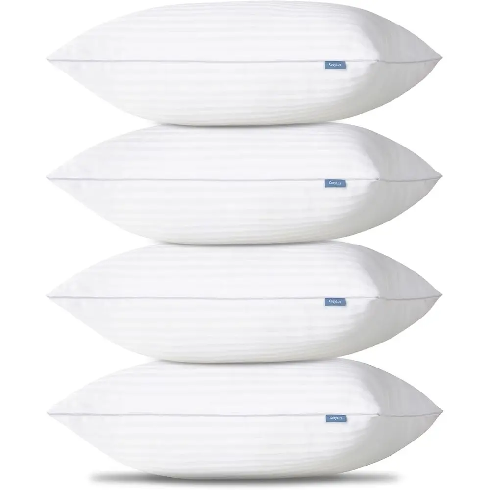 King Size Pillow Set of 4, Cooling Hotel-Quality Pillows with Premium Down Alternative for Side and Back Sleepers, 19x34 Inches
King Size Pillow Set of 4, Cooling Hotel-Quality Pillows with Premium Down Alternative for Side and Back Sleepers, 19x34 Inches