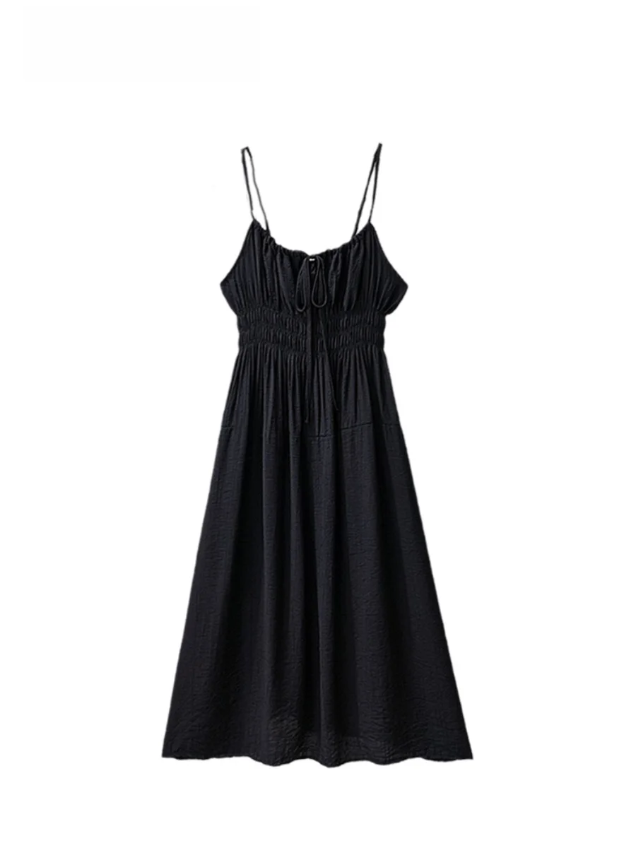 Summer Women's Large Size Strap Dress Hollow out Design Slimming Long Dress Sweet Style No Sleeve V-Neck Midi Dress
Summer Women's Large Size Strap Dress Hollow out Design Slimming Long Dress Sweet Style No Sleeve V-Neck Midi Dress