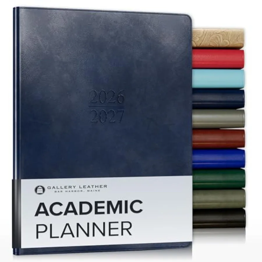 Planner, Teacher and Student Weekly Monthly Planner, Elegantly Bound Calendar with Gold-Gilded Page Edges, 18 Months - - 9x7
Planner, Teacher and Student Weekly Monthly Planner, Elegantly Bound Calendar with Gold-Gilded Page Edges, 18 Months - - 9x7