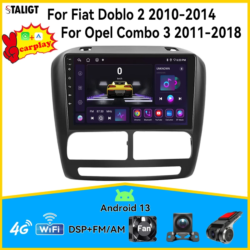 2 Din Android Auto Carplay Wireless For Fiat Doblo 2 2010-2014 Opel Combo 3 2011-2018 Multimedia Player Automotive Radio 4G wifi
2 Din Android Auto Carplay Wireless For Fiat Doblo 2 2010-2014 Opel Combo 3 2011-2018 Multimedia Player Automotive Radio 4G wifi