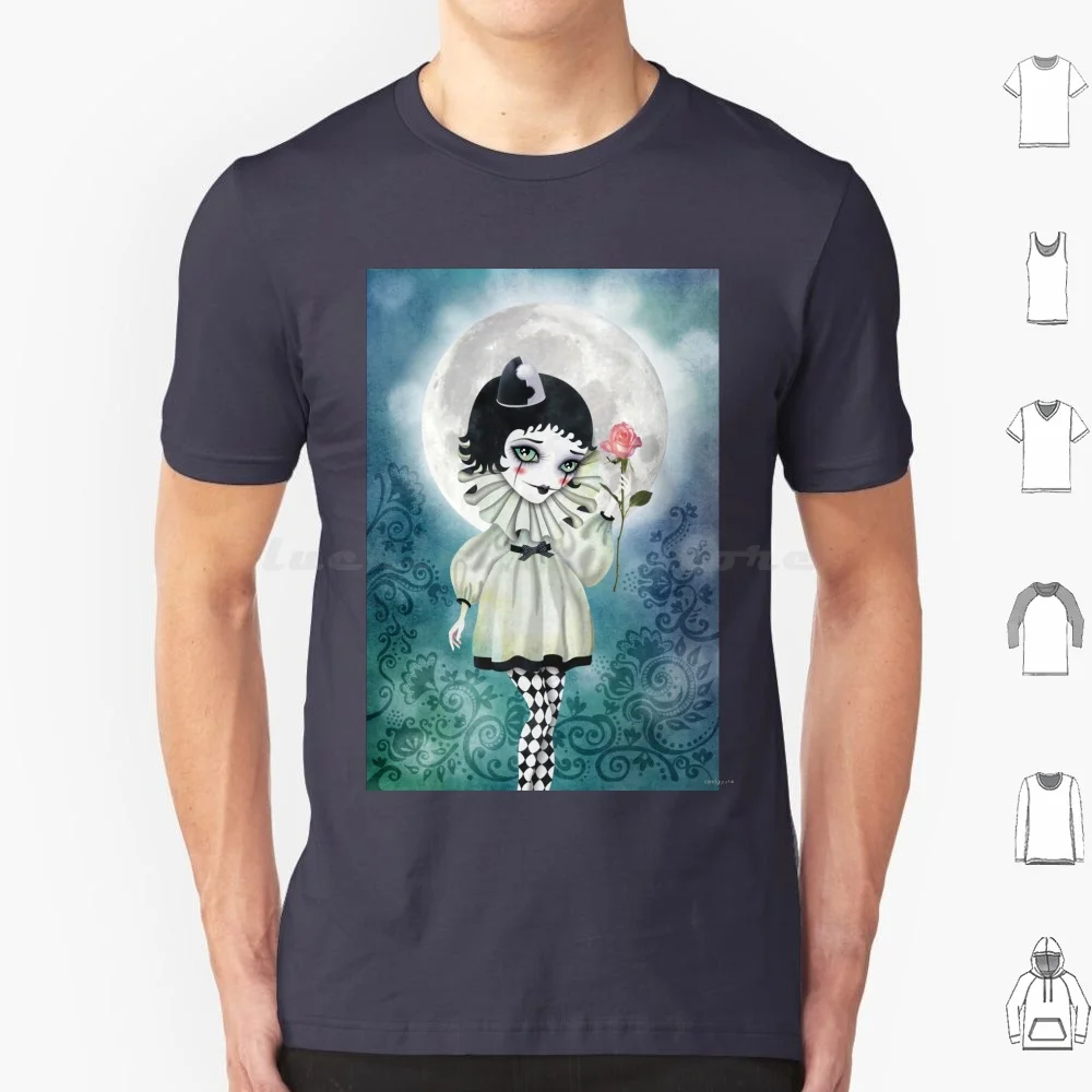 Pierrette Under The Icy Moon T Shirt Cotton Men Women DIY Print Clown Full Moon Carnival Pierrot Pink Rose Blue Dark Romantic
Pierrette Under The Icy Moon T Shirt Cotton Men Women DIY Print Clown Full Moon Carnival Pierrot Pink Rose Blue Dark Romantic