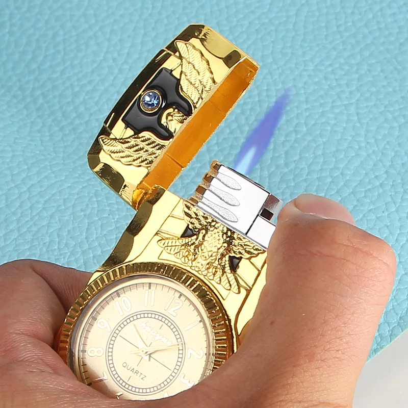 Color Light Metal Windproof Watch Lighter Blue Flame Portable Men's Cigarette Smoking Accessories Butane Inflatable Lighters
Color Light Metal Windproof Watch Lighter Blue Flame Portable Men's Cigarette Smoking Accessories Butane Inflatable Lighters