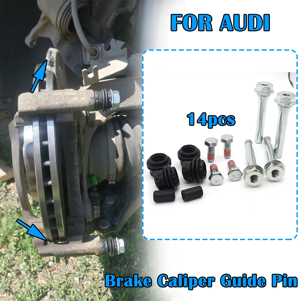 14pc Brake Caliper Cylinder Slider Guide Pin FOR AUDI Q3 2018-2025 A3 8V 2012 2013- For Disc Housing Bolts Bushing Boot Seal Kit
14pc Brake Caliper Cylinder Slider Guide Pin FOR AUDI Q3 2018-2025 A3 8V 2012 2013- For Disc Housing Bolts Bushing Boot Seal Kit