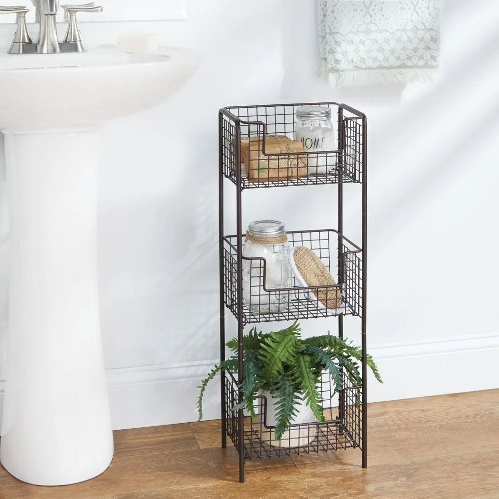 Metal 3-Tier Furniture Unit for Master/Guest Bathroom, Powder Room - Holds Bath Towels, Baths Baskets
Metal 3-Tier Furniture Unit for Master/Guest Bathroom, Powder Room - Holds Bath Towels, Baths Baskets