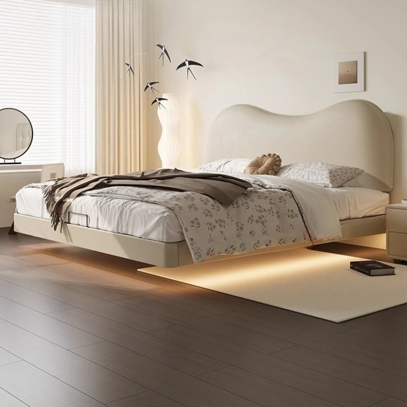 luxury modern bedroom beds floating bedframe 180x200cm king size Double bed with headboard and led cama casal home furniture
luxury modern bedroom beds floating bedframe 180x200cm king size Double bed with headboard and led cama casal home furniture