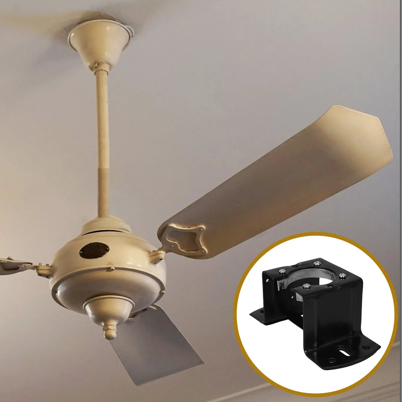 Universal Iron Ceiling Fan Installation Bracket Sturdy Mounting Bracket Ceiling Fan Accessory Replacement Part for Home Office
Universal Iron Ceiling Fan Installation Bracket Sturdy Mounting Bracket Ceiling Fan Accessory Replacement Part for Home Office