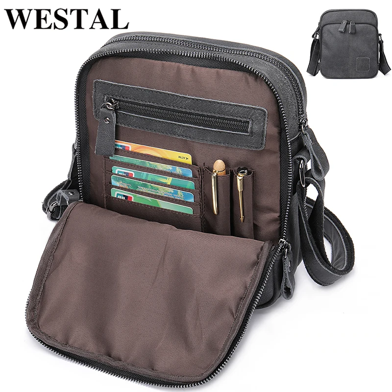 WESTAL 100% Genuine Leather Bag Men's Shouder Bag Black Crossbody Messenger Bags with Cardholder Party Designer Bags Man 6019
WESTAL 100% Genuine Leather Bag Men's Shouder Bag Black Crossbody Messenger Bags with Cardholder Party Designer Bags Man 6019