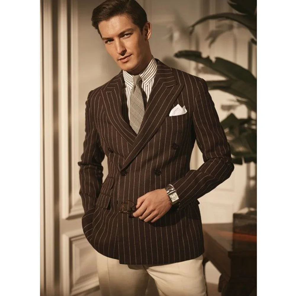 Men's Jacket Blazer Striped Fabric Comfortable Commuting Casual Fashion Elegant Slim Design Gala Jackets Man Coat for Men Suit
Men's Jacket Blazer Striped Fabric Comfortable Commuting Casual Fashion Elegant Slim Design Gala Jackets Man Coat for Men Suit