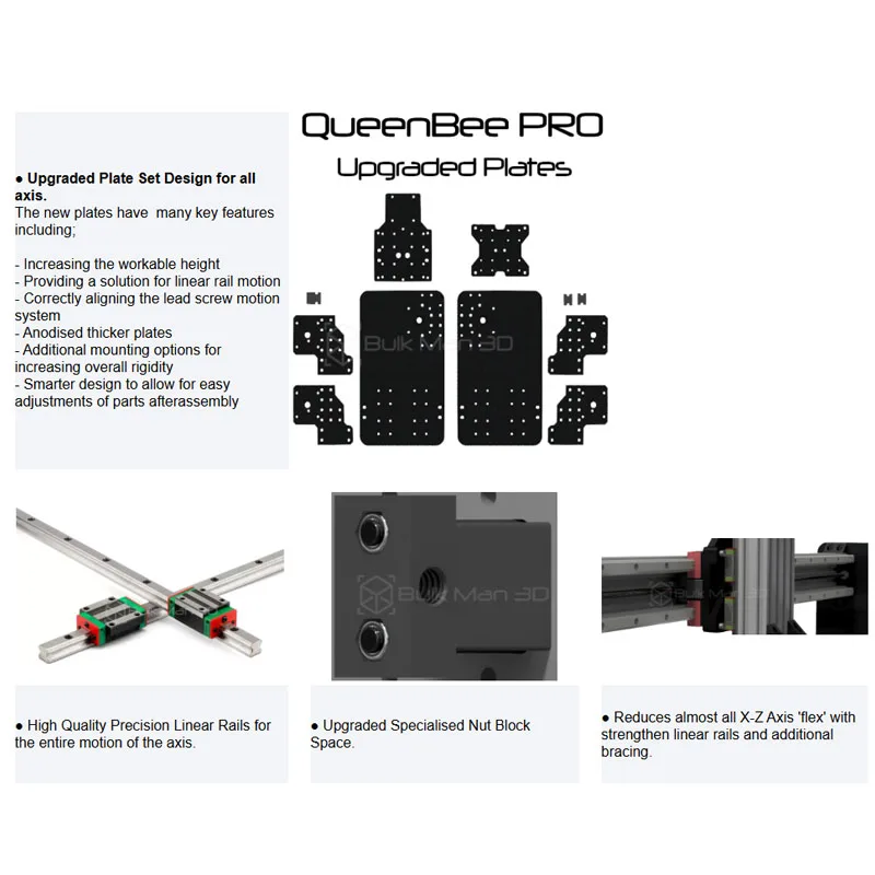 BulkMan3D QueenBee PRO 4-Axis CNC Engraver xPRO V5 GRBL Control Dual Linear Rails Precise CNC Router Machine for Wood Metal Mill
BulkMan3D QueenBee PRO 4-Axis CNC Engraver xPRO V5 GRBL Control Dual Linear Rails Precise CNC Router Machine for Wood Metal Mill