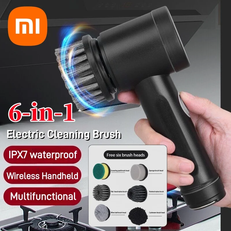 Беспроводная электрическая щетка для чистки Xiaomi, мощная, для кухни, дома, многофункциональный туалет, 6, сменная головка, портативная щетка для чистки
Беспроводная электрическая щетка для чистки Xiaomi, мощная, для кухни, дома, многофункциональный туалет, 6, сменная головка, портативная щетка для чистки