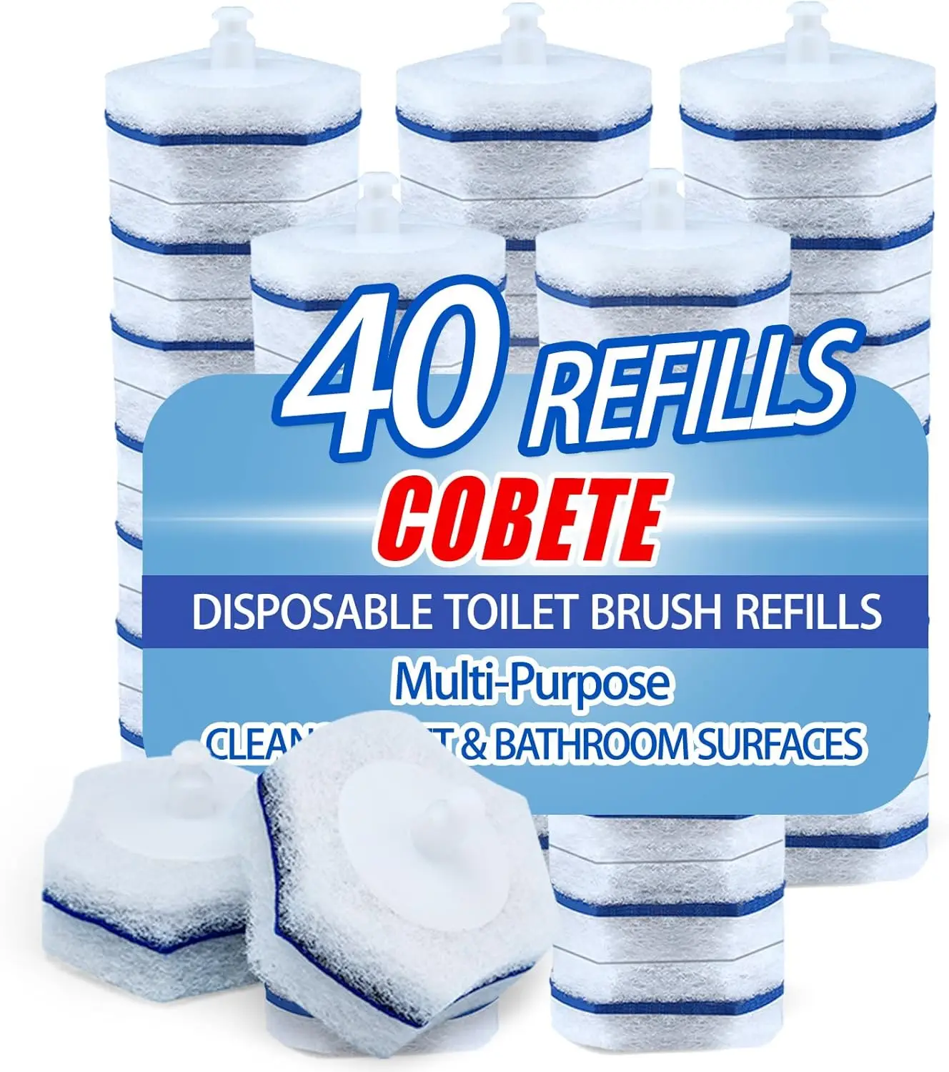 40 Count Disposable Toilet Brush Head Refills – Deep Cleaning, Strong Fit, Multi-Use
40 Count Disposable Toilet Brush Head Refills – Deep Cleaning, Strong Fit, Multi-Use