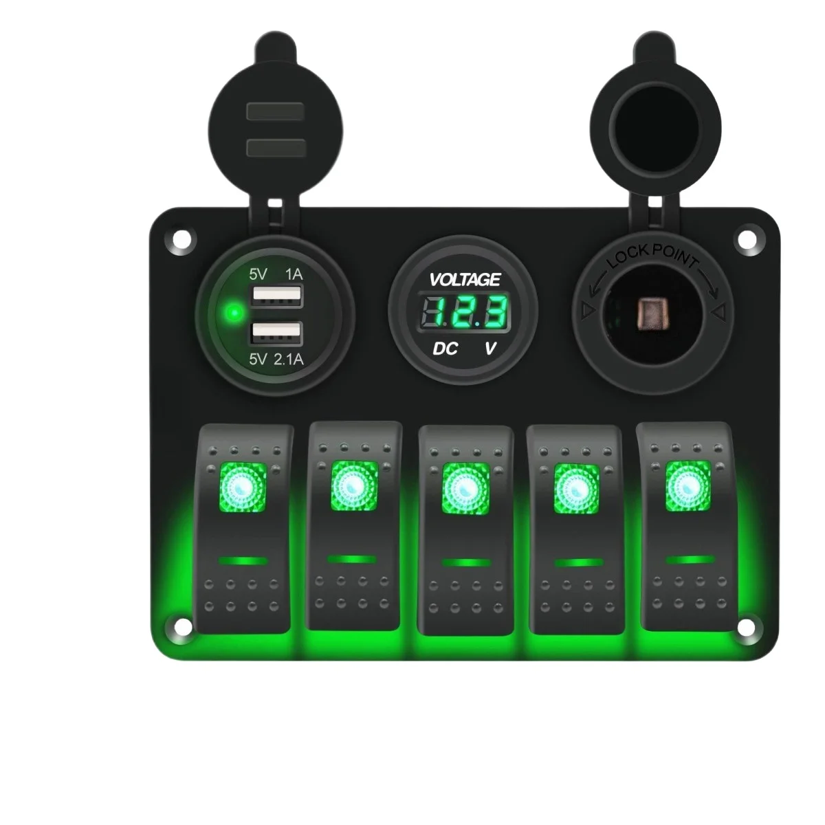 5 + 3 Panel Combination Switch, Rocker Switch Multifunctional Panel Switch RV Car Modification 12-24V
5 + 3 Panel Combination Switch, Rocker Switch Multifunctional Panel Switch RV Car Modification 12-24V