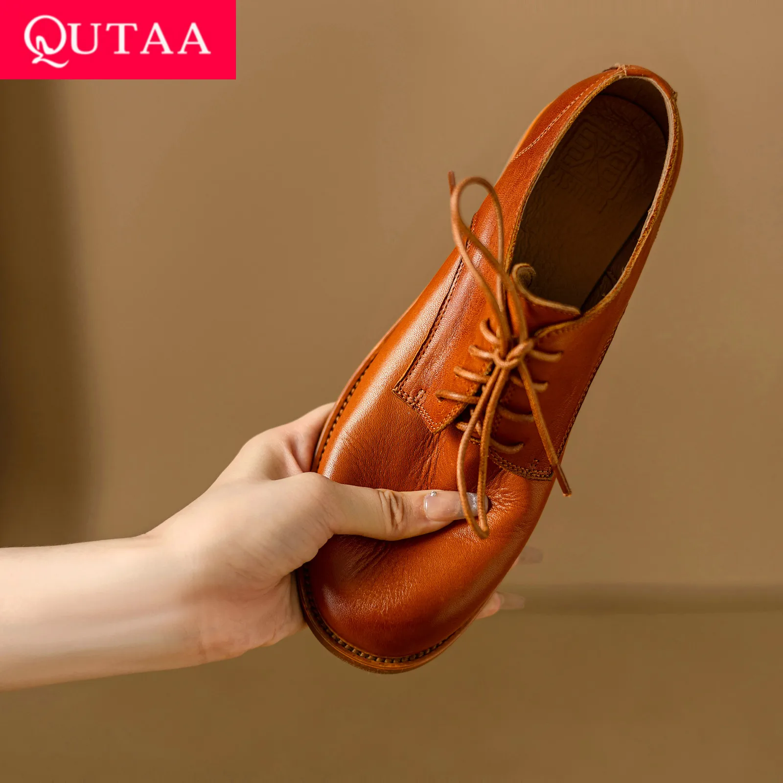 QUTAA 2025 Fashion Genuine Leather Women Pumps Shoes Woman Lace up Mid Heels Shoes Round Toe Summer Office Loafers Ladies 34-40
QUTAA 2025 Fashion Genuine Leather Women Pumps Shoes Woman Lace up Mid Heels Shoes Round Toe Summer Office Loafers Ladies 34-40