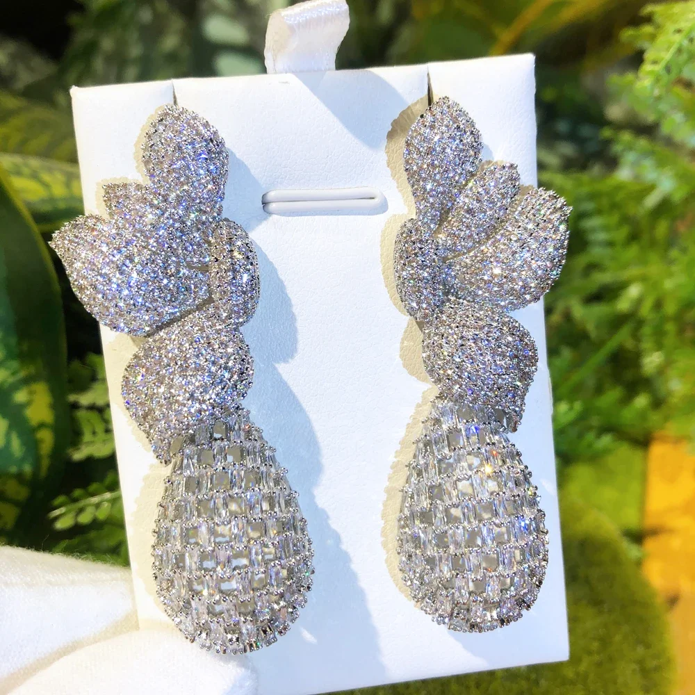 Jimbora New Luxury Original Design Dangle Earrings for Women Bridal Fashion Full Cubic Zirconia Pave Super Bridal Jewelry Gift
Jimbora New Luxury Original Design Dangle Earrings for Women Bridal Fashion Full Cubic Zirconia Pave Super Bridal Jewelry Gift
