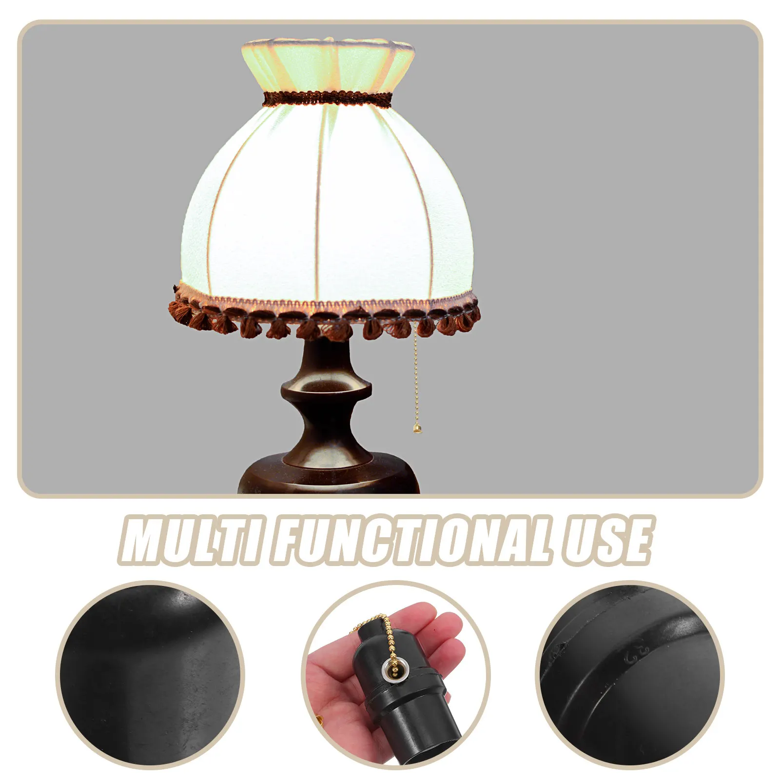 Socket Holders Pull Chain Lamp Socket with Black Ring E26 Retro Light Bulb Holder for Table and Floor Lamps for home Living Room
Socket Holders Pull Chain Lamp Socket with Black Ring E26 Retro Light Bulb Holder for Table and Floor Lamps for home Living Room