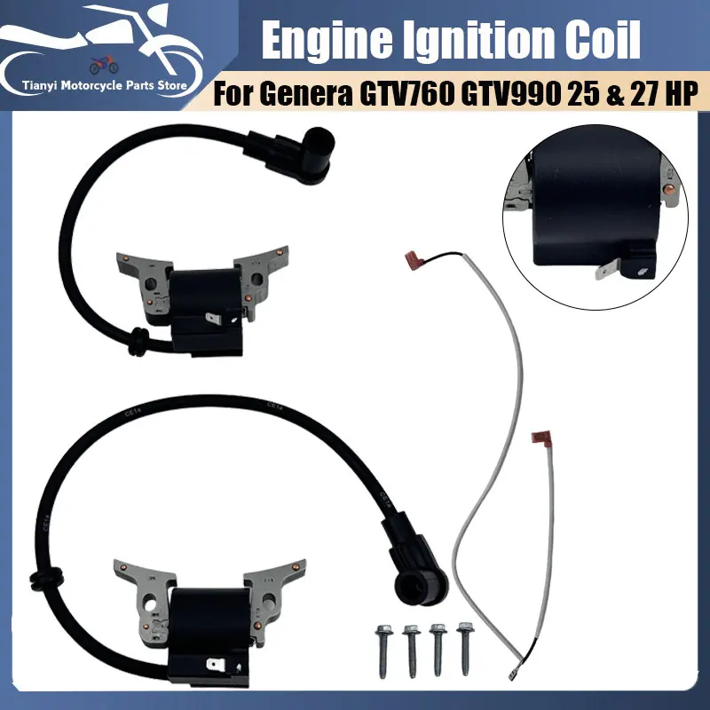 Motorcycle Engines Ignition Coil For Genera GTV760 GTV990 GTV-760, GTV-990 25 27 HP engines Replacement 0G3224ASRV
Motorcycle Engines Ignition Coil For Genera GTV760 GTV990 GTV-760, GTV-990 25 27 HP engines Replacement 0G3224ASRV