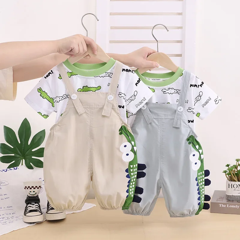 New Summer Baby Clothes Suit Children Boys T-Shirt Overalls 2Pcs/Sets Infant Girls Clothing Toddler Cartoon Costume Kids Outfits
New Summer Baby Clothes Suit Children Boys T-Shirt Overalls 2Pcs/Sets Infant Girls Clothing Toddler Cartoon Costume Kids Outfits