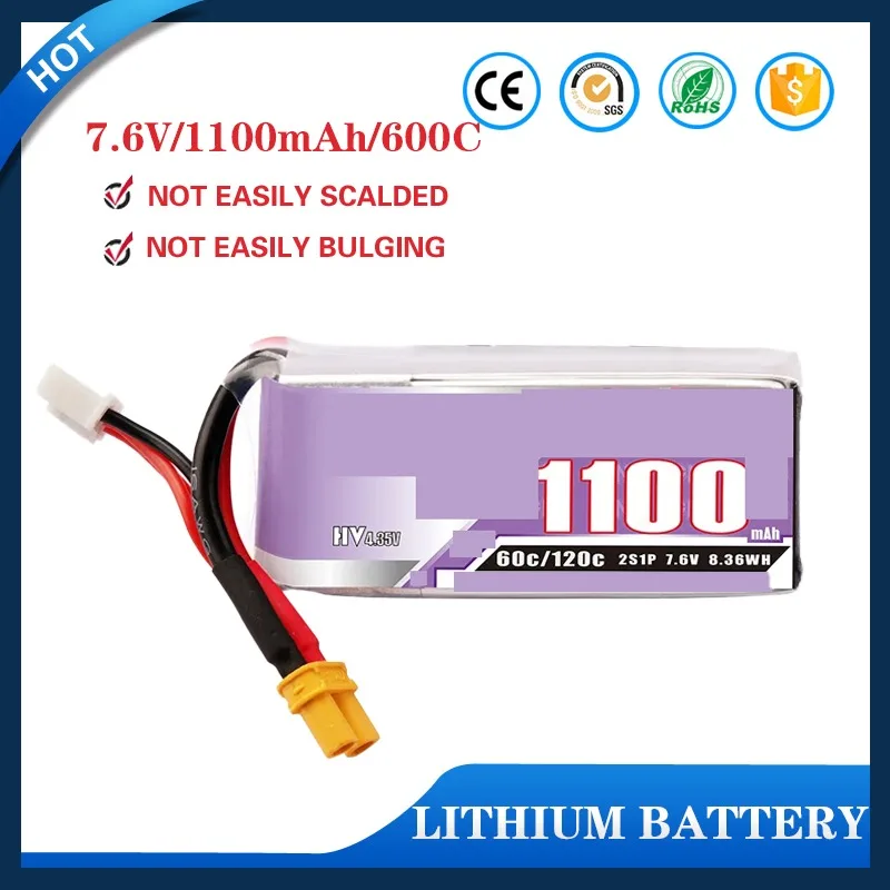 2S 3S 4S 6S Rechargeable Lipo Battery 1100mAh 1300mAh 1550mAh 1700mAh 60C For FPV Quadcopter Drone Aircraft Helicopter
2S 3S 4S 6S Rechargeable Lipo Battery 1100mAh 1300mAh 1550mAh 1700mAh 60C For FPV Quadcopter Drone Aircraft Helicopter