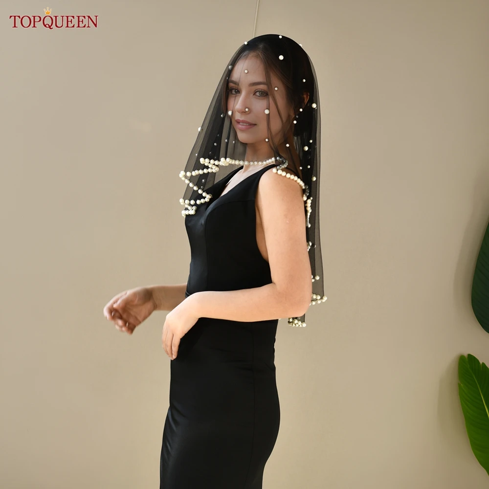 TOPQUEEN V266 Wedding Veil Pearl Beaded Hijab Bridal Veil Black Red Wedding Accessories Short Luxury Elegant Customizable
TOPQUEEN V266 Wedding Veil Pearl Beaded Hijab Bridal Veil Black Red Wedding Accessories Short Luxury Elegant Customizable