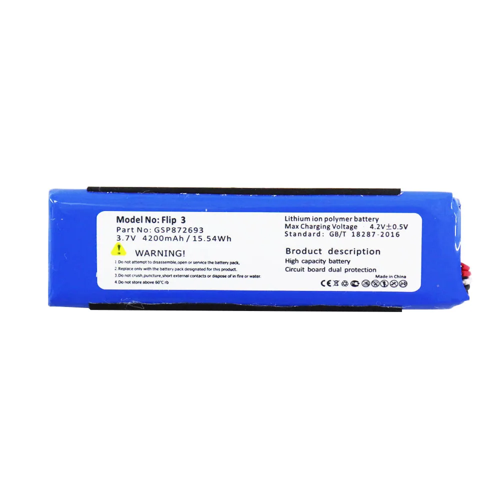 For JBL Charge 3 high quality 3.7V 4200mAh GSP1029102A for JBL speaker Charge 3 charge3 rechargeable battery
For JBL Charge 3 high quality 3.7V 4200mAh GSP1029102A for JBL speaker Charge 3 charge3 rechargeable battery