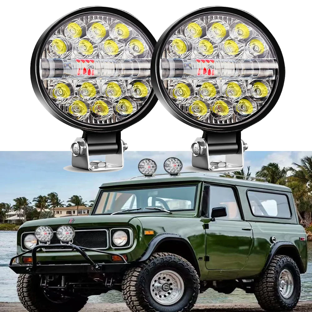 Automotive off-road LED searchlights 3030 type suitable for trucks 4×4 spotlight work lights and red-blue flashing warning light
Automotive off-road LED searchlights 3030 type suitable for trucks 4×4 spotlight work lights and red-blue flashing warning light