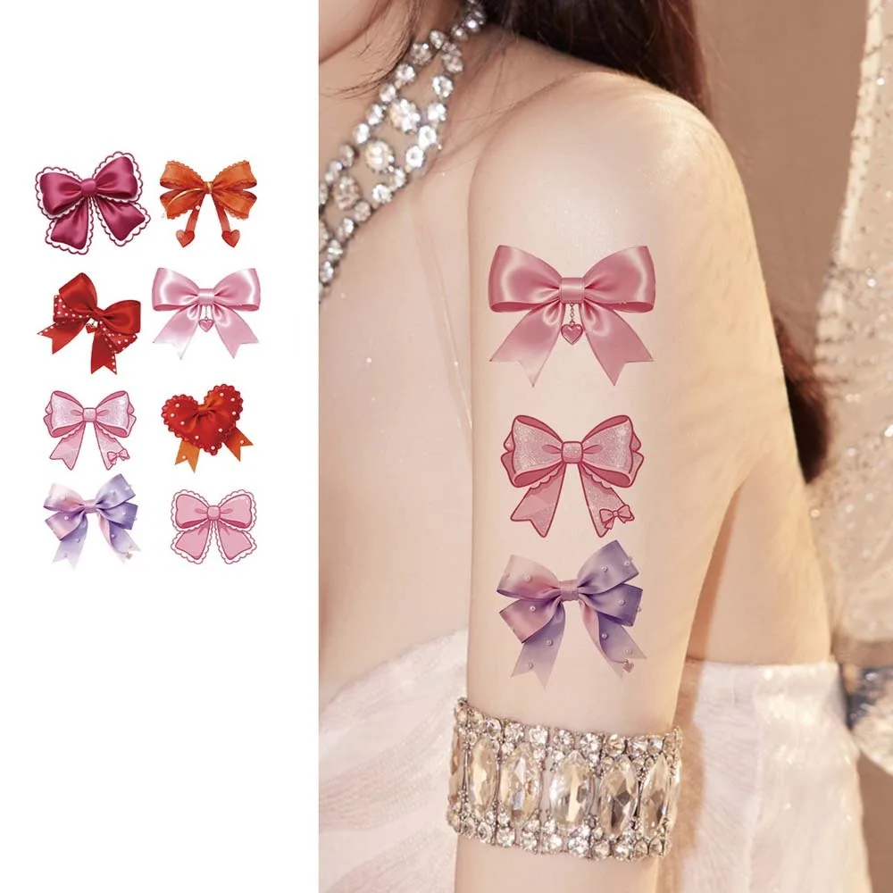 Arm Leg Facial Art Colorful Bow Tattoo Stickers Waterproof Pink Bowknot Ribbon Face Temporary Tattoos Disposable Long Lasting
Arm Leg Facial Art Colorful Bow Tattoo Stickers Waterproof Pink Bowknot Ribbon Face Temporary Tattoos Disposable Long Lasting