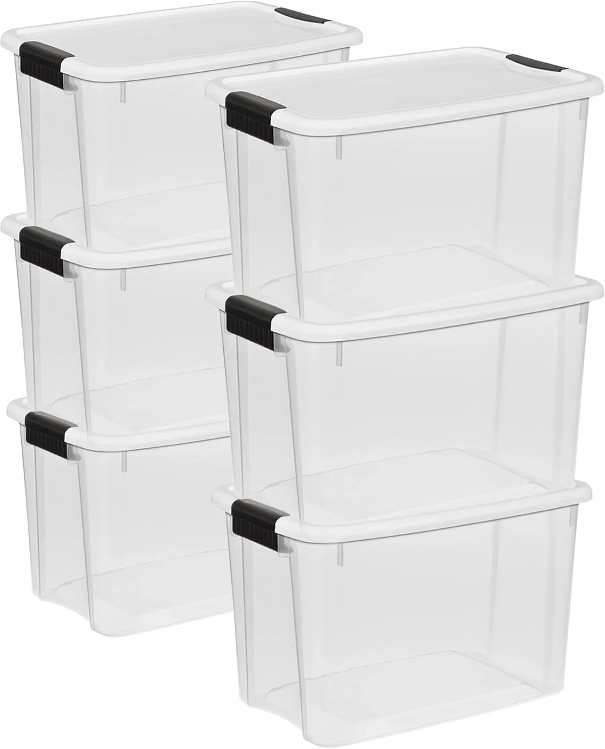 6-Pack 30 Quart Ultra Latch Box, Clear Storage Organizer Bins with Latching Lids - Stackable Plastic Containers for Home Organiz
6-Pack 30 Quart Ultra Latch Box, Clear Storage Organizer Bins with Latching Lids - Stackable Plastic Containers for Home Organiz