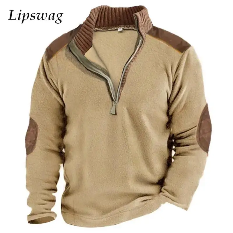 Fashion Patchwork Fleece Sweatshirt Men Winter Warm Fleece Hoodie Mens Spring Vintage Zip-up Stand Collar Sweatshirts Casual Top
Fashion Patchwork Fleece Sweatshirt Men Winter Warm Fleece Hoodie Mens Spring Vintage Zip-up Stand Collar Sweatshirts Casual Top