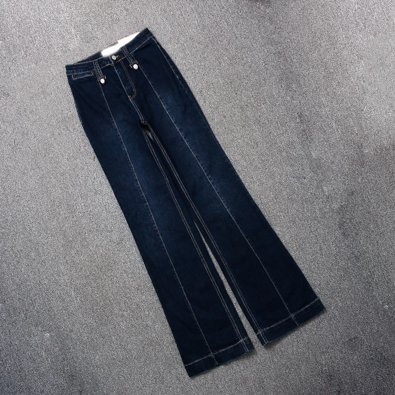 Spring New plus Size Bell Bottom Jeans High Waist Cotton Stretch Denim mid Seam Patchwork Style Deep Blue Faded Ladies Jeans
Spring New plus Size Bell Bottom Jeans High Waist Cotton Stretch Denim mid Seam Patchwork Style Deep Blue Faded Ladies Jeans
