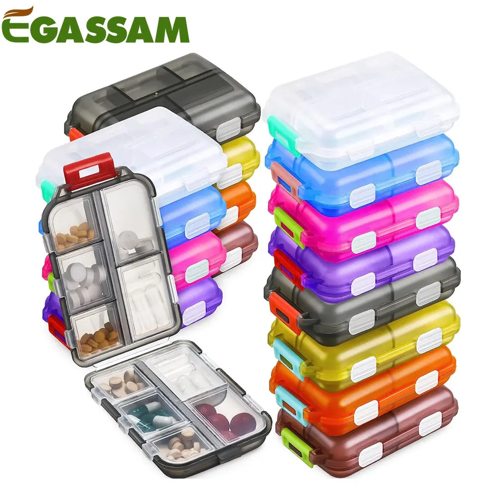 EGASSAM 1Pcs Pill case Travel Pill Organizer, Pill Box for Purse Vitamin Fish Oil 10 Compartments Container Medicine Box
EGASSAM 1Pcs Pill case Travel Pill Organizer, Pill Box for Purse Vitamin Fish Oil 10 Compartments Container Medicine Box