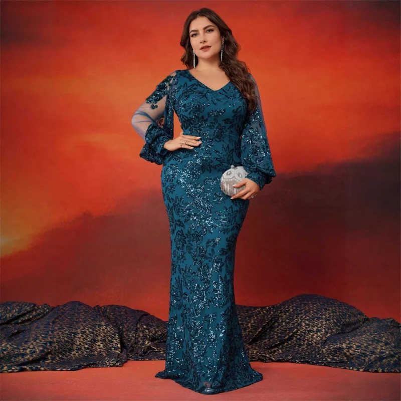 Ele Long Sve Sequin Evening Dr with Beautiful Collar for Mom Prom Wedding Par Formal Ocn Fi Tail Gown
Ele Long Sve Sequin Evening Dr with Beautiful Collar for Mom Prom Wedding Par Formal Ocn Fi Tail Gown