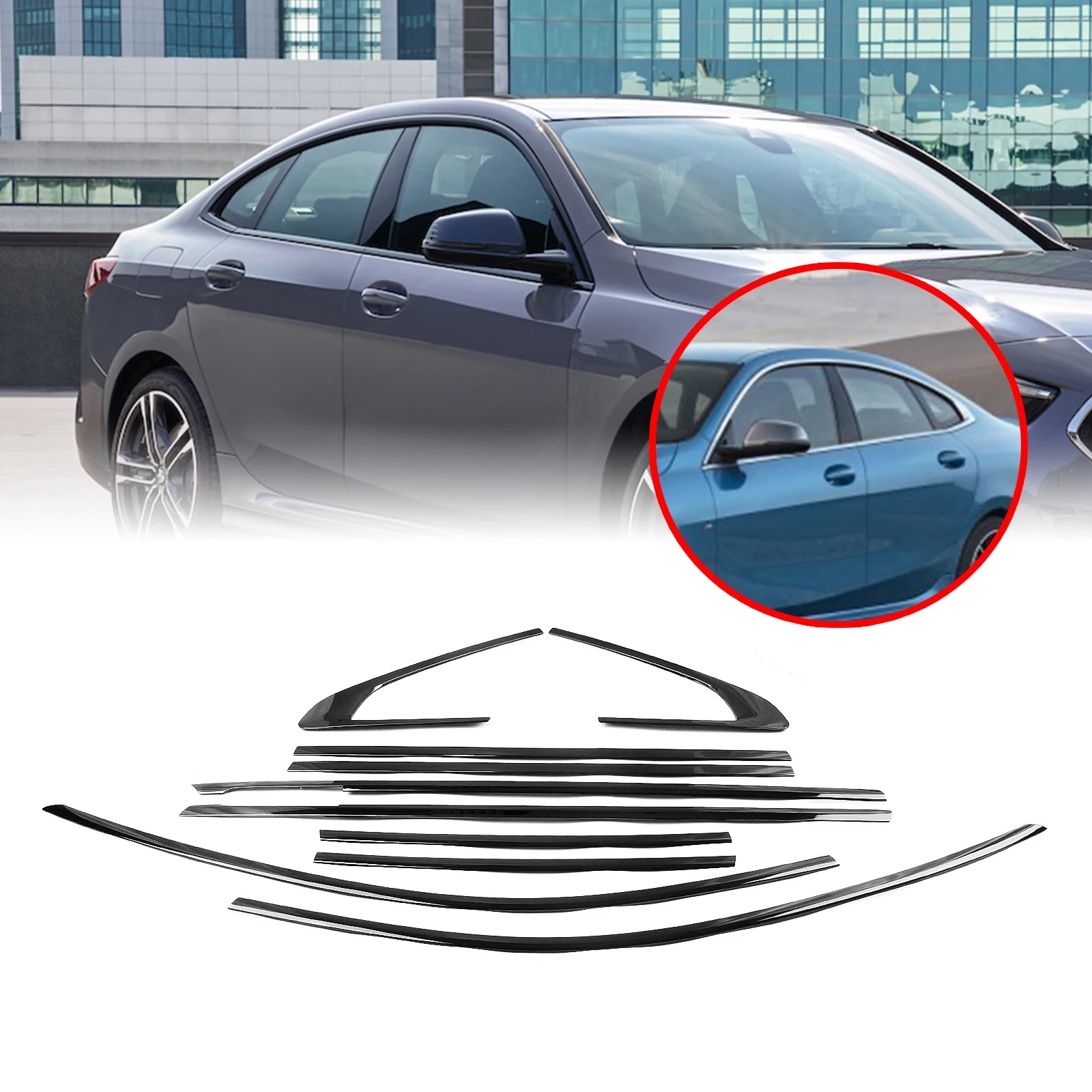 Exterior Gloss Black Window Decor Strip Molding Trim Seal Belt Weatherstrip Styling Cover For 2020-2024 BMW 2 Series F44 M235i
Exterior Gloss Black Window Decor Strip Molding Trim Seal Belt Weatherstrip Styling Cover For 2020-2024 BMW 2 Series F44 M235i