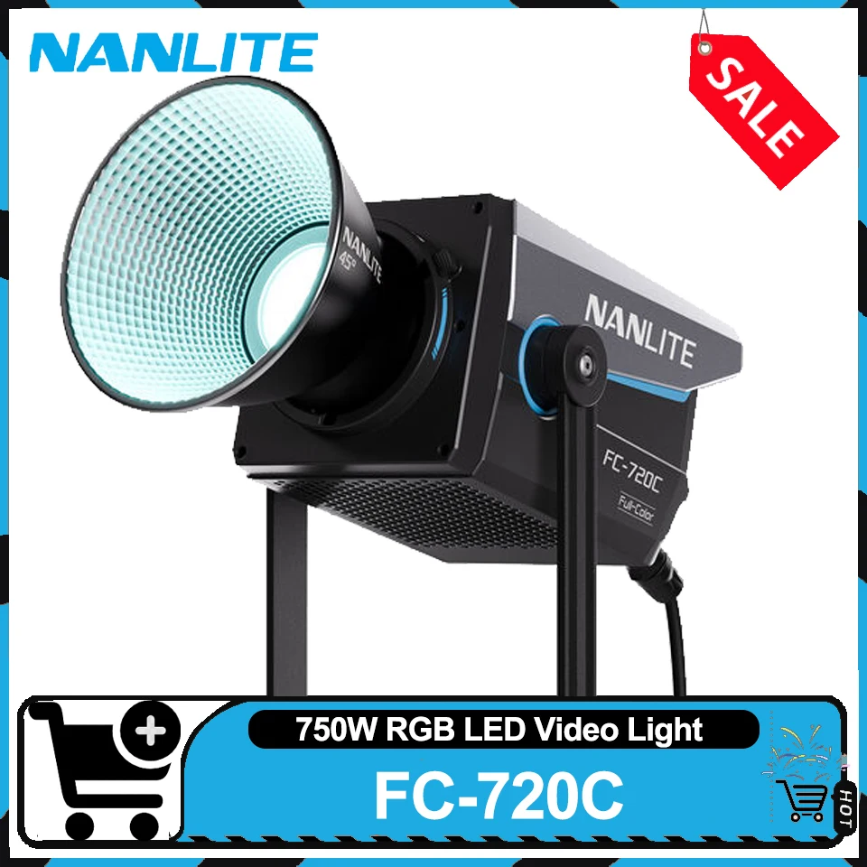 Nanlite FC-720C RGB 2400-12000K Full Color CRI95 TLCI94 COB Video Light Built-in 15 Lighting Effects for Filmmaking
Nanlite FC-720C RGB 2400-12000K Full Color CRI95 TLCI94 COB Video Light Built-in 15 Lighting Effects for Filmmaking