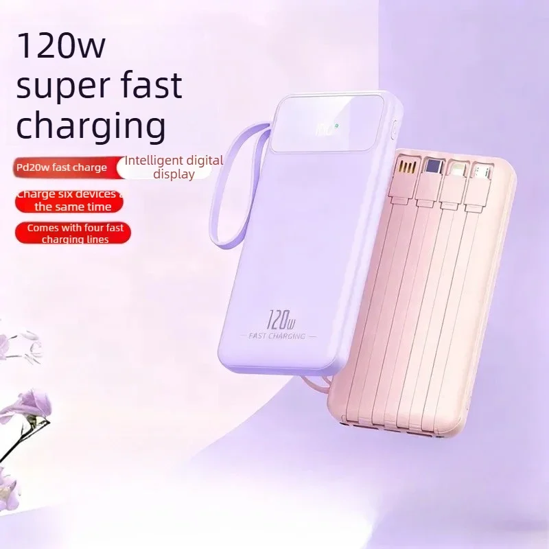 20000mAh 5V Power Bank with Built-in Cable for Universal Devices Long Battery Life
20000mAh 5V Power Bank with Built-in Cable for Universal Devices Long Battery Life