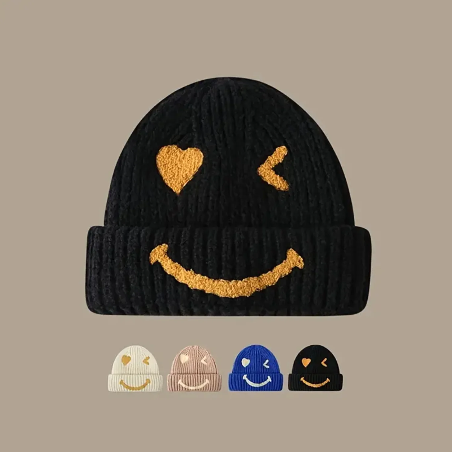 Trendy Smile Wool Hats Girls Winter Cute Ear Protection Hats Winter Unisex Knitted Hats
Trendy Smile Wool Hats Girls Winter Cute Ear Protection Hats Winter Unisex Knitted Hats