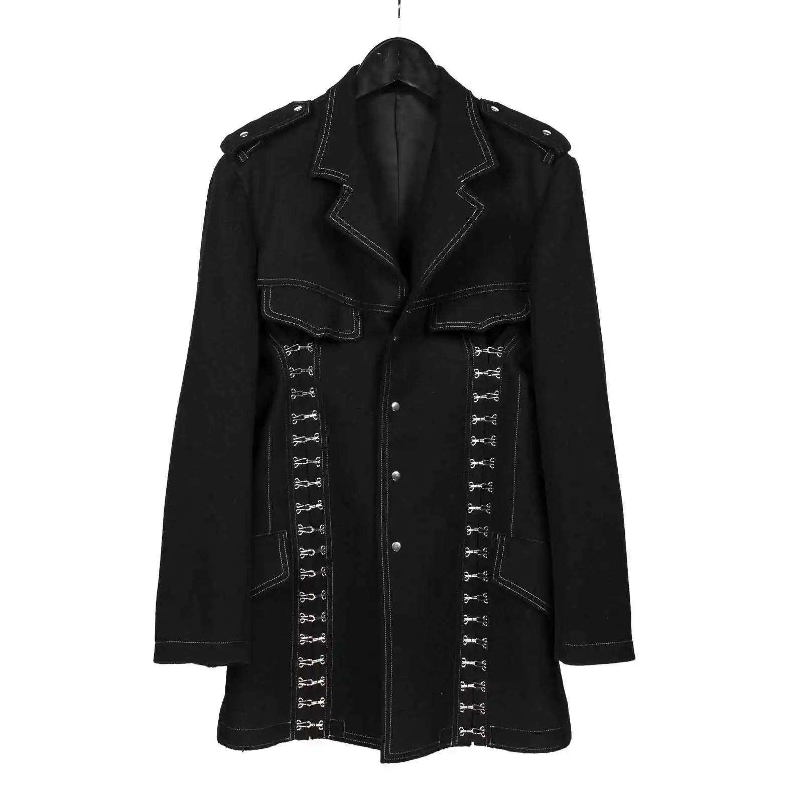 TOP-YAMOTO Японский оригинальный дизайн Темный и нишевый свободный шерстяной костюм на крючках
TOP-YAMOTO Японский оригинальный дизайн Темный и нишевый свободный шерстяной костюм на крючках