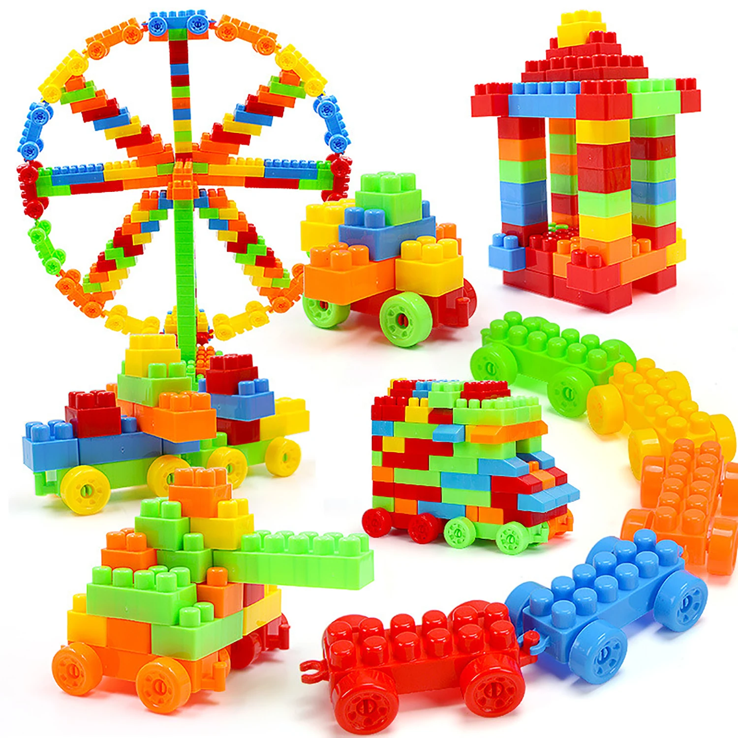 Children's large plastic blocks, DIY toys for early childhood education puzzle, 100 small and medium-sized blocks
Children's large plastic blocks, DIY toys for early childhood education puzzle, 100 small and medium-sized blocks