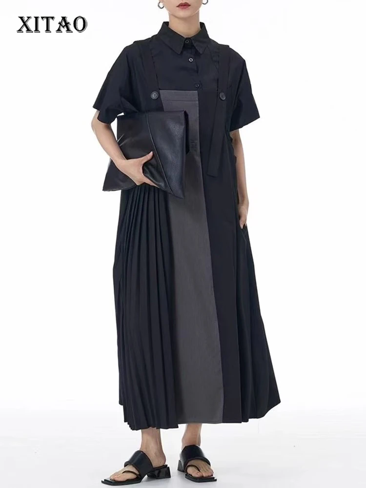 XITAO Loose Folds Dress Fashion Contrast Color Patchwork Women Irregular All-match A-line Sleeveless Summer Dress ZMY1183
XITAO Loose Folds Dress Fashion Contrast Color Patchwork Women Irregular All-match A-line Sleeveless Summer Dress ZMY1183
