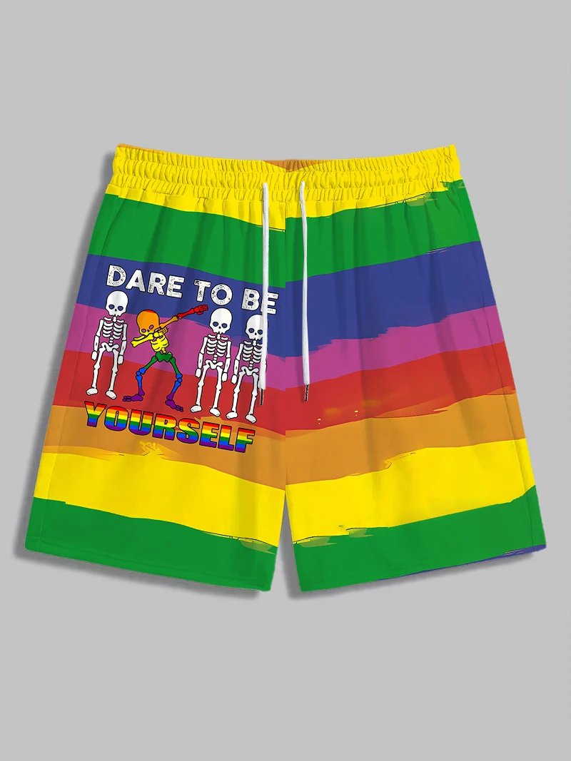 Mens Rainbow Stripe Skateboard Shorts Skateboard Shorts Swim Trunks Mid Rise Streetwear Hawaiian Casual Everyday Holiday Drawstr
Mens Rainbow Stripe Skateboard Shorts Skateboard Shorts Swim Trunks Mid Rise Streetwear Hawaiian Casual Everyday Holiday Drawstr