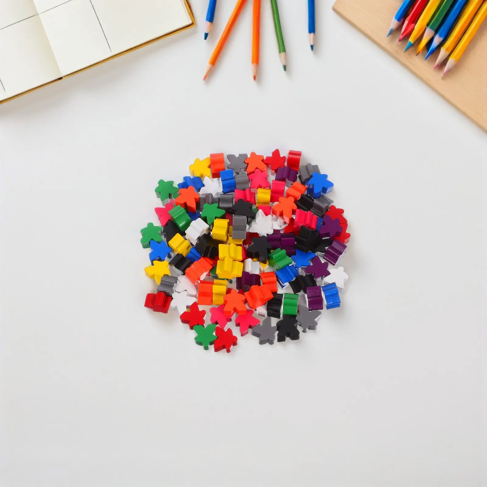 100Pcs Compact Wooden Meeples Multi-Color Chess Figures for Board Games Replacement Tokens Counting and Sorting Practice
100Pcs Compact Wooden Meeples Multi-Color Chess Figures for Board Games Replacement Tokens Counting and Sorting Practice